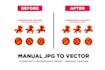 manually trace jpg to clean vector for microstock submission