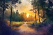 paint landscapes in watercolor