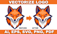 redraw, redesign, refresh and vectorize your logo