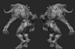 make 3d humanoid character dnd creature, dinosaurs model,sculpt vr avatar zbrush
