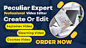create or edit explainer video, elearning course, and training course creation