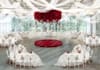 futuristic 3d hall interior,outdoor pavilion wedding,event decor,3d stage,layout