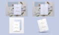 create an editable folded wedding invitation suite