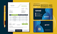 do business card and invoice design template