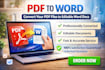 convert PDF to editable word document manually