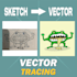 do vector tracing, logo to vector, image or sketch to vector