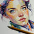 paint a unique watercolor portrait