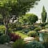 design front yard, backyard, home garden as landscape