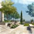 draw a landscape design with front yard, backyard design