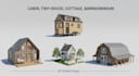 design and 3d model cabin, tiny house, cottage, barndominium