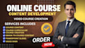 create professional elearning course video content
