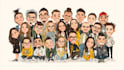 create big head cartoon caricature vector from your photo