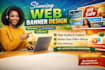 professional web banner and website banner