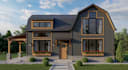 do 3d farmhouse, barndominium, tiny house, facade rendering