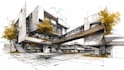 hand draw architecture and urban design sketches