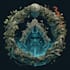 create a detailed fantasy logo illustration