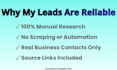 do manual b2b lead gen and web research with verified emails