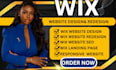 wix website design  redesign wix website wix website wix