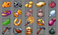 illustrate game icons, item, potion, spells 2d game asset, set, scrolls and book