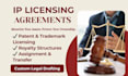 draft intellectual property licensing and royalty agreements