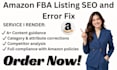 create amazon fba product listing and variation or fix error