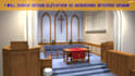 do church design elevation 3d rendering interior design