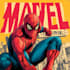 draw retro comic book, book cover, webtoon in marvel style