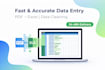do fast and accurate data entry PDF to excel and data cleanup 24 48h delivery