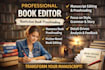 proofread romance fantasy book kdp self help book editor, fiction novel editing