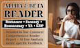 beta read romance, fantasy beta reader, alpha reader, young adult