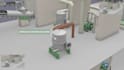 create 3d industrial recycling process and 3d paper mill animation video