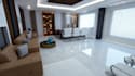 relayout modern office interior, coworking space design,reception area rendering