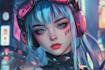 make cyberpunk and retro aesthetic character