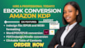 do mobi conversion, PDF word or indesign file to epub kindle format, pdf to word
