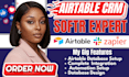 setup airtable database, airtable automation, integrate softr webapp, workflow