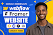 design framer website develop webflow website, figma to framer webflow design