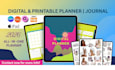 do editable digital planner etsy digital planner, canva digital planner design