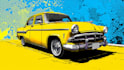 classic car pop art roy lichtenstein style