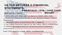 prepare US tax returns, financial statements, itin and cage code registration