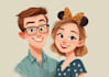 draw a personalized cartoon couple drawing