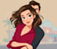 create a cute animated couple illustration