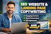 write SEO website copy and landing page copywriting