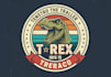 do modern t rex logo design with business