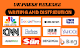 do press release PR distribution uk press release