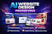 ai website design prototypes, fast, modern and custom layouts