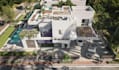 cgi luxury villa, townhouse development,3d duplex housing, rooftop lounge render