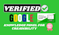 craete google knoowledge for a person or knowledge graph for authors