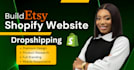 build etsy shopify print on demand store printful printify dropshipping website