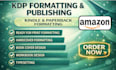 do professional book formatting amazon KDP ebook and paperback