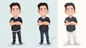 create flat funny cartoon character mascot